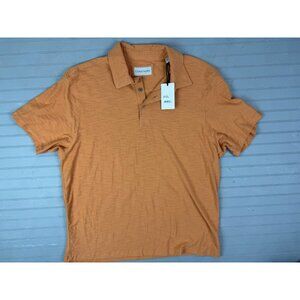 Coastaoro Size L Mens Short Sleeve Polo Shirt Burnt Orange